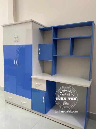 Bàn học cho bé kết hợp tủ quần áo