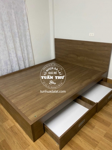 giường gỗ mdf 1m6