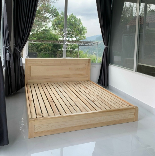 Giường bệt gỗ sồi 1.6m