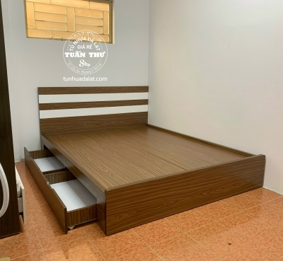 giường  gỗ mdf 1m6