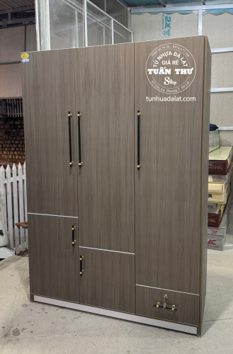 Tủ 3 cánh trắng- óc chó