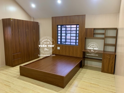 giường gỗ mdf M6 không đầu giường