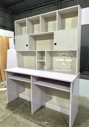 Bàn học đôi nhựa cao cấp dài 1m5