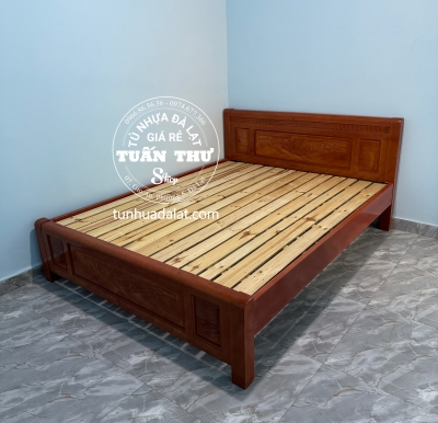 Giường gỗ xà cừ M4/M6