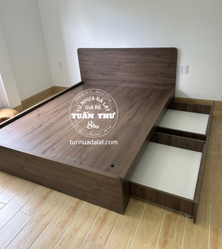giường gỗ mdf 1m6 