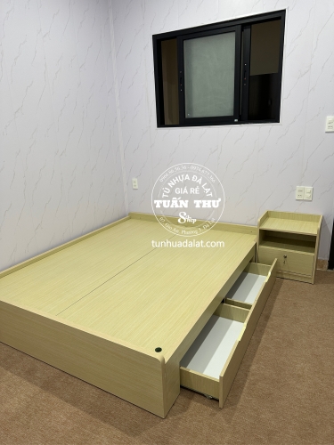 giường mdf M6 không đầu giường