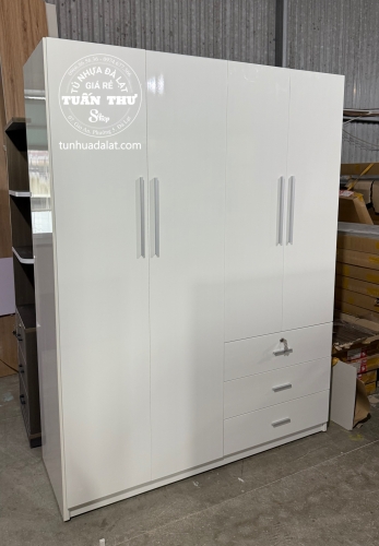 Tủ 4 cánh trắng cao 2m