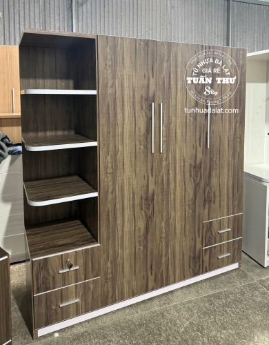 Tủ Nhựa 4 Cánh Óc chó
